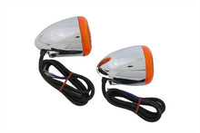 Load image into Gallery viewer, Chrome Torpedo Style Rear Turn Signal Set 2001 / UP FXSTD