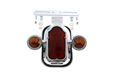 Chrome Tombstone Tail Lamp Assembly 0 /  Custom application