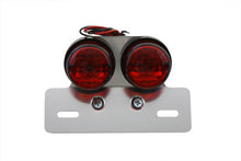 Load image into Gallery viewer, Chrome Twin Round Tail Lamp with Alloy License Bracket 0 /  Custom application