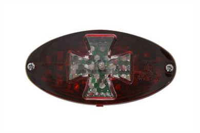 Oval Tail Lamp with Maltese Inset Red 0 /  Custom application