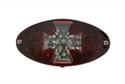 Oval Tail Lamp with Maltese Inset Red 0 /  Custom application