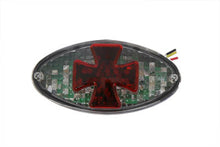 Load image into Gallery viewer, Oval Tail Lamp with Maltese Inset Clear Lens with Red Cross 0 /  Custom application