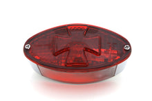 Load image into Gallery viewer, Oval Tail Lamp with Maltese Inset Red Lens with Red Cross 0 /  Custom application