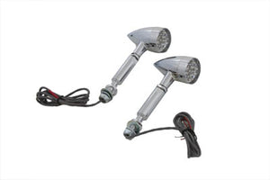 Turn Signal Set Bullet Style Red with Long Stud 0 /  Custom application