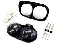 Load image into Gallery viewer, Black Dual LED Headlamp Unit 2004 / 2013 FLTR