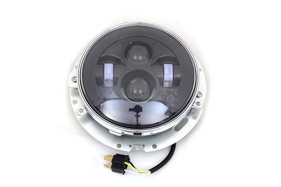 7 LED Headlamp Assembly Gloss Black 1994 / 2013 FLT