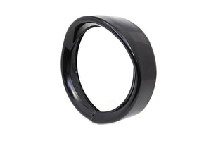Outer Headlamp Black Frenched Trim Ring with Visor 1983 / 2013 FLT except tour glide and road glide1994 / UP FLHR 2012 / 2016 FLD
