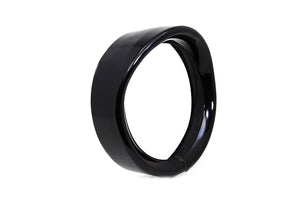 Outer Headlamp Black Frenched Trim Ring with Visor 1983 / 2013 FLT except tour glide and road glide1994 / UP FLHR 2012 / 2016 FLD