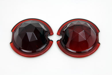 Tail Lamp Lens Set Faceted Red 1949 / 1985 FL