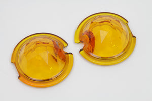 Tail Lamp Lens Set Faceted Amber 1949 / 1985 FL