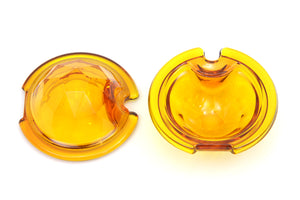 Tail Lamp Lens Set Faceted Amber 1949 / 1985 FL