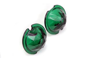 Tail Lamp Lens Set Faceted Green 1949 / 1985 FL