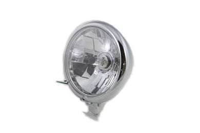 Chrome 5-3/4 Round Faceted Headlamp Assembly 0 /  Custom application