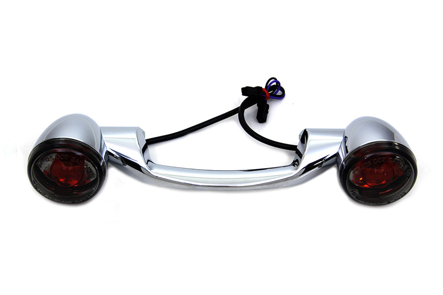 Chrome Revox Turn Signal Bar with Lamps 2000 / 2017 FLST 1999 / UP FLT 1999 / UP FLHT 1999 / UP FLHR 2013 / UP FLHTC 2013 / UP FLHRC 2013 / UP FLHTK 2013 / UP FLHTCU 2000 / 2017 FLSTC