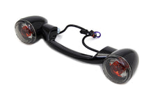 Load image into Gallery viewer, Black Revox Turn Signal Bar with Lamps 2000 / 2017 FLST 1999 / UP FLT 1999 / UP FLHT 1999 / UP FLHR 2013 / UP FLHTC 2013 / UP FLHRC 2013 / UP FLHTK 2013 / UP FLHTCU 2000 / 2017 FLSTC