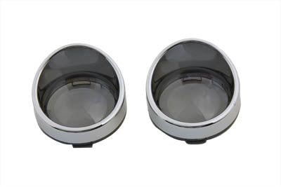 Chrome Turn Signal Bezel Smoke Lens 2000 / 2007 FXSTD