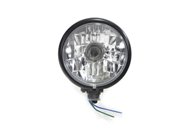 Black 5-3/4 Round Faceted Headlamp Assembly 0 /  Custom application