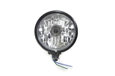 Black 5-3/4 Round Faceted Headlamp Assembly 0 /  Custom application