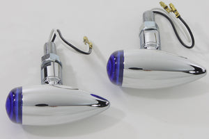 Mini LED Bullet Blue Lens Marker Lamp Set 0 /  Custom application