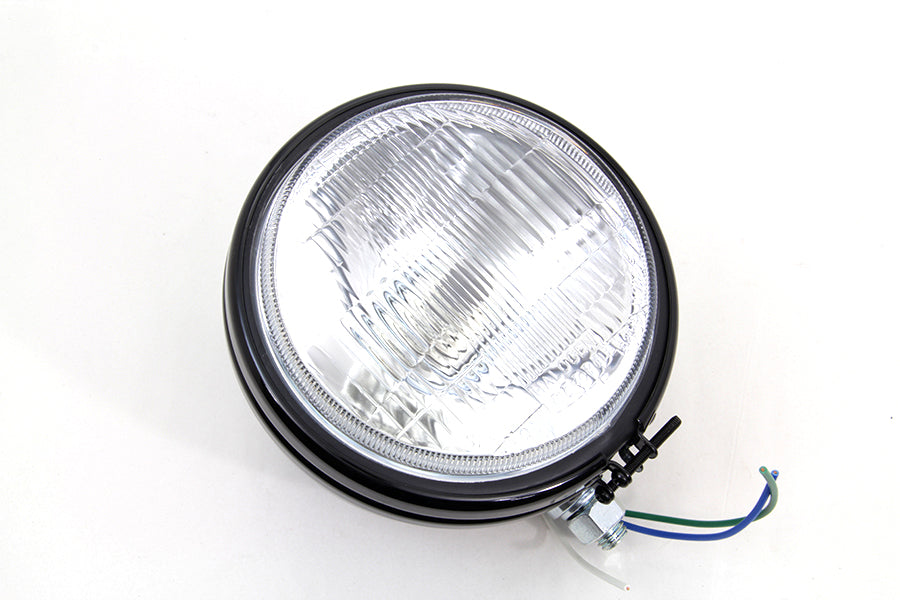 5-3/4 Round Stock Type Black Headlamp 1974 / 1994 XL 1974 / 1984 FX 1974 / 1984 FX