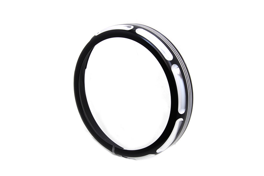 7 Black Anodize Burst Headlamp Trim Ring 1993 / 2013 FLT