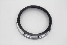 Load image into Gallery viewer, 7 Black Anodize Burst Headlamp Trim Ring 2014 / UP FLHT 2014 / UP FLHX 1994 / UP FLHR