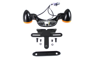 Black Bullet Rear Turn Signal Bar and License Plate 1999 / 2008 FLHR FLHT FLHTC FLHTCU FLTR FLHX