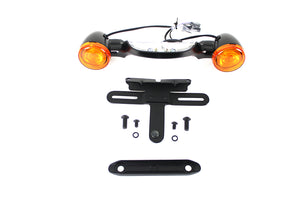 Black Bullet Rear Turn Signal Bar and License Plate 1999 / 2008 FLHR FLHT FLHTC FLHTCU FLTR FLHX