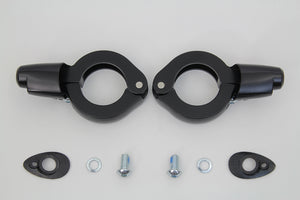 Black Turn Signal Relocation Kit 41mm Forks 0 /  Custom Application