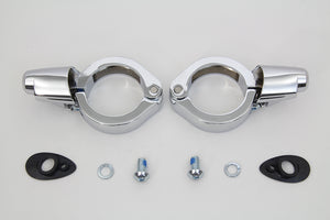 Chrome Turn Signal Relocation Kit 49mm Forks 0 /  Custom Application