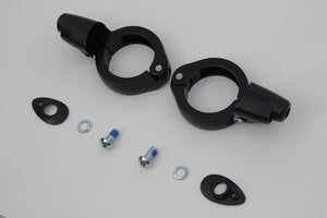 Black Turn Signal Relocation Kit 49mm Forks 0 /  Custom Application