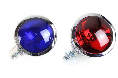 Red and Blue Police Spotlamp Set 1949 / 1984 FL
