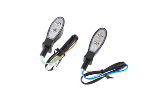 Black Tear Drop Shaped LED Turn Signal Set with Clear Lens 0 /  Custom application