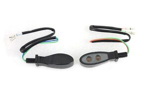 Black Tear Drop Shaped LED Turn Signal Set with Smoked Lens 0 /  Custom application