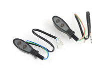 Load image into Gallery viewer, Black Tear Drop Shaped LED Turn Signal Set with Smoked Lens 0 /  Custom application