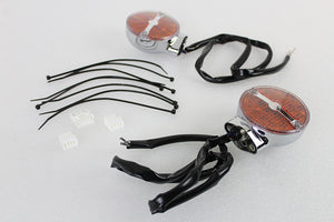 Amber LED Flat Lens Turn Signal Set 2001 / 2017 FLSTC models equipped with flat lens trun signals2001 / 2013 FLT models equipped with flat lens trun signals