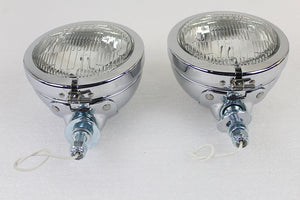 4-1/2" Fluted Spotlamp Set with 12 Volt Bulb 1964 / 1984 FL 1979 / UP FLT 1979 / UP FLT 1986 / UP FLST