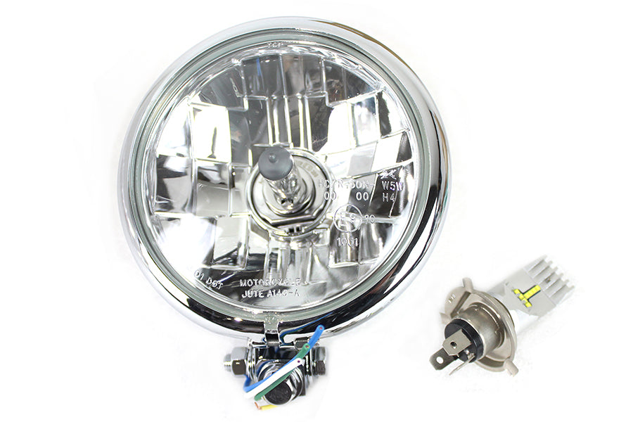 5-3/4 Bates Style 6 Volt LED Headlamp Chrome 0 /  Custom application