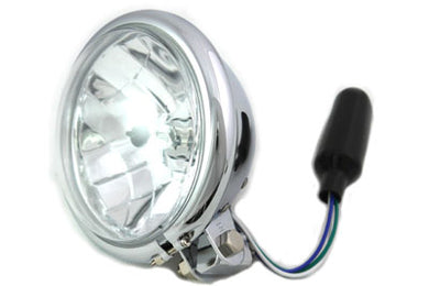 5-3/4 Round Headlamp Chrome 0 /  Custom application