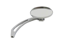 Load image into Gallery viewer, Chrome Oval Mirror with Billet Slotted Stem 1965 / UP All models for left or right side application