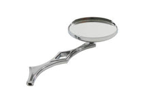 Load image into Gallery viewer, Chrome Oval Mirror with Billet Diamond Stem 1965 / UP All models for left or right side application
