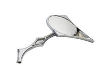 Load image into Gallery viewer, Chrome Spike Oval Mirror with Billet Twisted Stem 1965 / UP All models for left or right side application