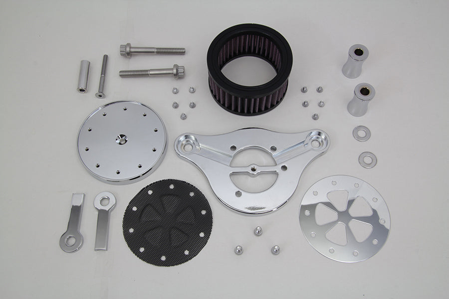 Wyatt Gatling Air Cleaner Kit Chrome 2001 / 2015 FXST 2001 / 2015 FLST 2000 / 2017 FXD 2000 / 2007 FLT