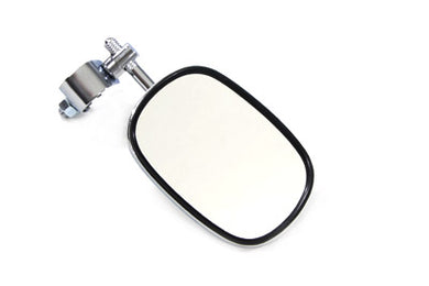 Chrome Rectangle Mirror with Clamp On Stem 0 /  Custom application to clamp onto left or right side