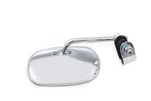 Chrome Rectangle Mirror with Clamp On Stem 0 /  Custom application to clamp onto left or right side