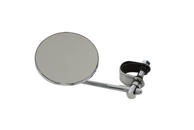 4 Round Mirror with Clamp On Stem Chrome 0 /  Custom application to clamp onto left or right side