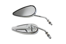 Load image into Gallery viewer, Tear Drop Mirror Set with Round Stems Chrome 1965 / UP All models for left and right side application