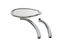 Load image into Gallery viewer, Oval Mirror Smooth with Billet Stem Chrome 1965 / UP All models for left or right side application