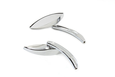 Snake Eye Mirror Set with Billet Curved Stems 1965 / UP All models for left and right side application