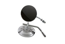 Load image into Gallery viewer, Round Flame Mirror Set Chrome with Round Stems 1965 / UP All models for left and right side application